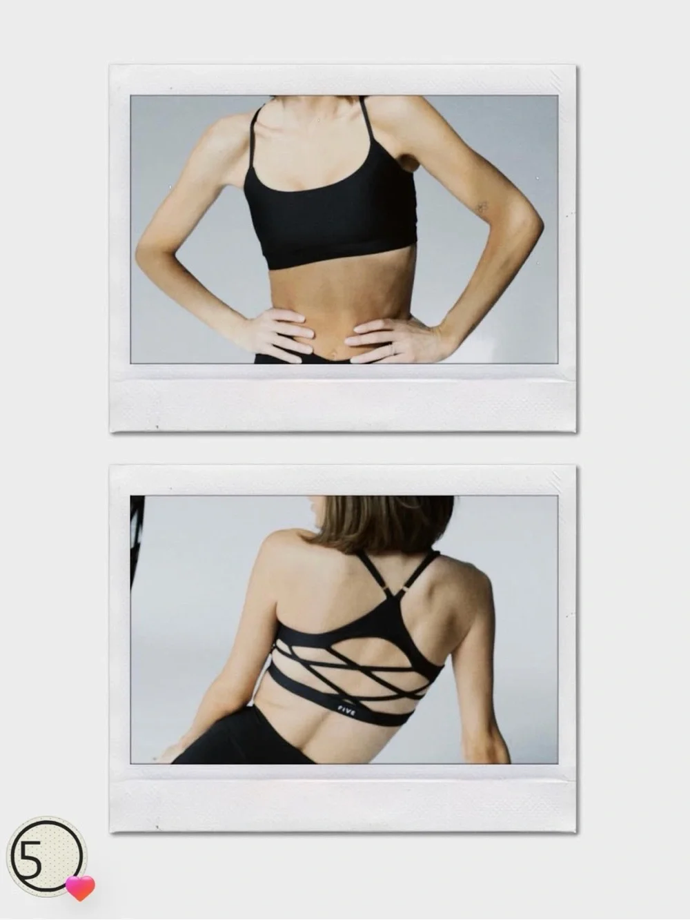 Five Dancewear Diamond Back Bra - Black / Blue - CXL
